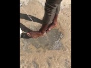 Preview 3 of Beach Feet, washing sand off
