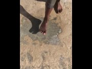 Preview 4 of Beach Feet, washing sand off