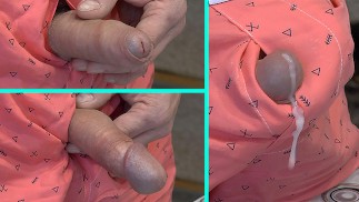 Trianon cumshot #026. Дрочу в новых розовых трусах под порнушку
