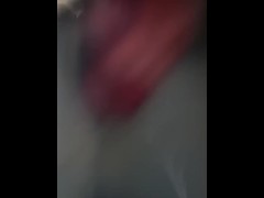 Using your face as a urinal in a public toilet and pissing on it