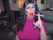 Preview 3 of Sissy brainwash I control you and turn you into a heavy makeup lipstick smoking bimbo