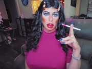 Preview 6 of Sissy brainwash I control you and turn you into a heavy makeup lipstick smoking bimbo
