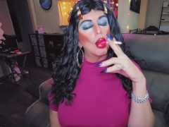 Sissy brainwash I control you and turn you into a heavy makeup lipstick smoking bimbo