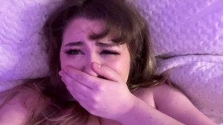 SMALL TITTED CHUBBY GETS FUCKED UP IN THE ROOM NEXT DOOR WITH THE PARENTS