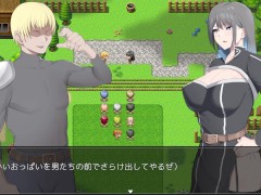 【#01 エロゲー NTR騎士(体験版)実況】爆乳女騎士が清掃員のおっさんにおっぱいを揉み吸いされまくり・・(アニメーションファンタジー同人モーションアニメエロゲー) - Screenshot 3 of 16 - Hentai Titjob
