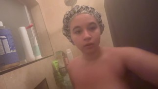 Taking a shower