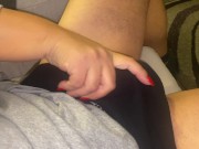 Preview 1 of My stepmom comes to drink coffee and strokes my cock,fantastic handjob with red nails...very bitch..