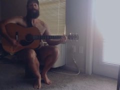 Live and uncut playing guitar naked dirty easy