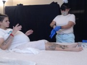 Preview 2 of RolePlay Pregnant Labor Fantasy Lesbians Nurse