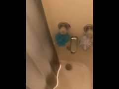 Playing in the shower..