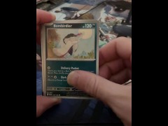 Nerd Opening a Pack of Trading Cards