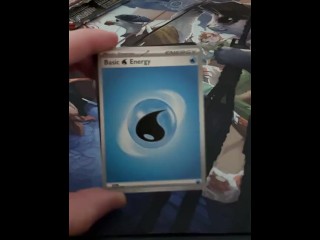 Nerd Opening a Pack of Trading Cards