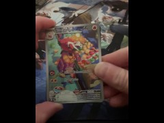 Nerd Opening a Pack of Trading Cards
