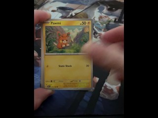 Nerd Opening a Pack of Trading Cards