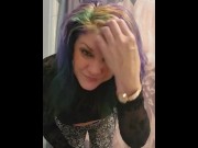 Preview 3 of MILF SEXY FEMALE WEARING LACE GREEN HAIR LATINA