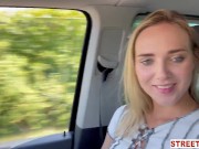 Preview 3 of StreetFuck - Horny Hitchhiking Hottie Oxana Chic Cheats in Car Fuck Session