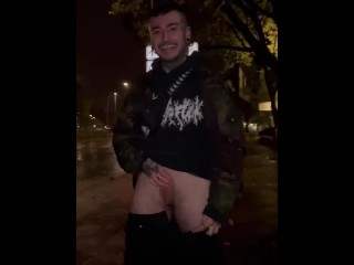 Horny Trans Boy Shows off in Public!