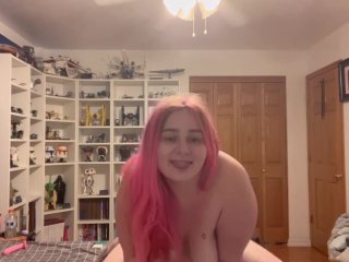 pink hair, squirt, breed me, girl on top