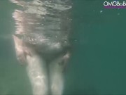 Preview 6 of Lily BBW Nudist with Giant Boobs Swimming in the Lake