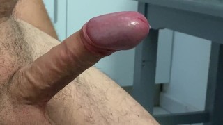 Masturbating my hard rick before sex