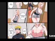 Preview 5 of Naruto fucks Tsunade's busty girl because no one was home, in the end he came in her