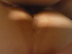 Creampie that tight pussy. 2 weeks of build-up cum.