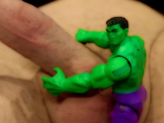 Spidey and Hulk Smasht a Giant's Cock, a Perverted Toy Story