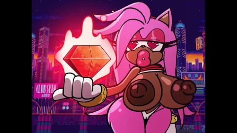 Amy Rose y Rouge la bimboficación del murciélago