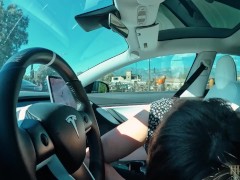 She got horny during the roadtrip and wanted my cock