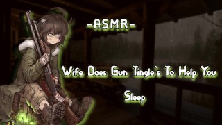 ASMR | [Juego de roles] Esposa hace cosquillas de armas para ayudarte Sl++p [F4A][Remington] [binaural]
