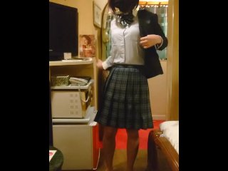 japanese, school uniform, lingerie, handjob