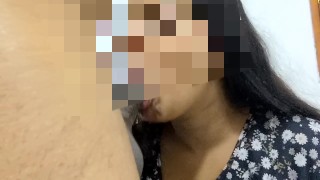 Romantic Indian Couple - Horny Wife gives Extreme Deepthroat Blowjob