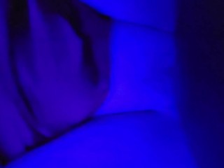 BBC Blows his LOAD on MILF Mound in BLUE Light