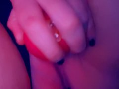 Lonely girl playing with clit rose and but plug 💦