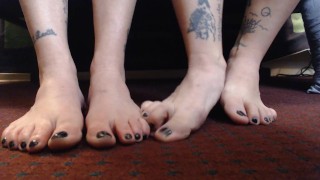 Fiesta de pies descalzos juego Black uñas de los pies