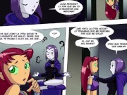 Preview 2 of Star Fire invites Raven and Robin to a threesome