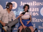 Preview 3 of AmbarPrada pregnant with big tits asks for 100% power in the sex machine | Juan Bustos Podcast
