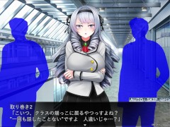 【生意気お嬢様は催〇で堕ちる ～学園おさわりシミュレーター 実況(体験版)】性悪な爆乳J〇のおっぱい揉みながら中出ししてしまい・・(アニメーション同人エロゲー hentai game)