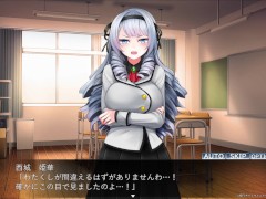 【生意気お嬢様は催〇で堕ちる ～学園おさわりシミュレーター 実況(体験版)】性悪な爆乳J〇のおっぱい揉みながら中出ししてしまい・・(アニメーション同人エロゲー hentai game) - Screenshot 13 of 16 - エロゲー