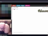 Cute femboy listens to dirty talk on video chat with anal plug and hot squirt