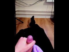 After NNN slow-mo pov cumshot, big dick catboy