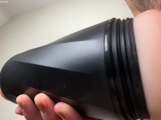 Fleshlight Fuck Ended Up With EXPLOSIVE CUMSHOT | Solo Male Moaning Orgasm