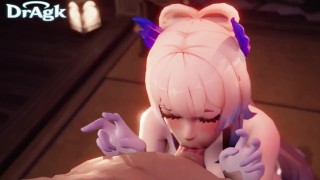 Kokomi Mamada Oral Felación - Genshin Impact 3D ❤ Polla Chupar Garganta Profunda Animación Aether Sexo