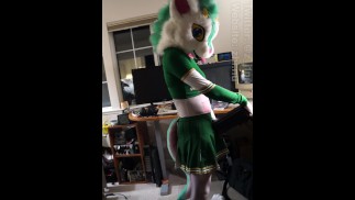 Cheerleader Dragon Shows off new Lovense Solace