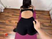 Preview 2 of Fit Asian disrupted in her Workout by horny Cock. She immediately offers her Ass.