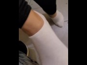 Preview 1 of Socksjob with White socks Onlyfans Mistress Darkshine @mistressdarkshine