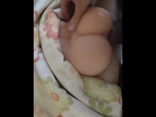 vertical video, creampie, silicone sex doll, sex doll