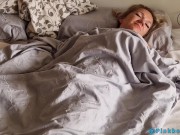Preview 2 of Amateur Cute Milf using sex toy to start her day after waking up - slow motion orgasm