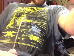 Pissing all over me and my clothes in my room