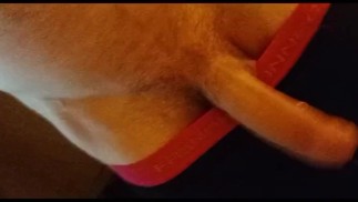 Джоггеры, мой большой член в нижнем белье с предспермой!